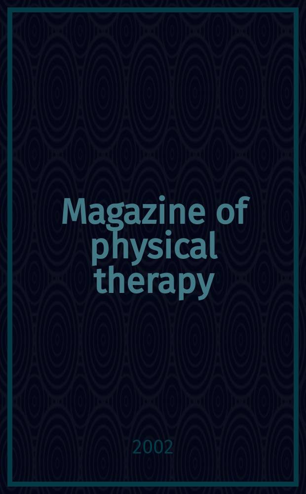 Magazine of physical therapy : Publ. by the Amer. physical therapy assoc. Vol.10, №5