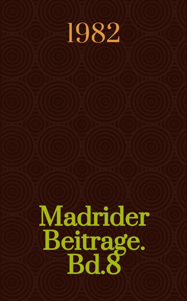 Madrider Beitrage. Bd.8 : Ph&ouml;nizier Westen
