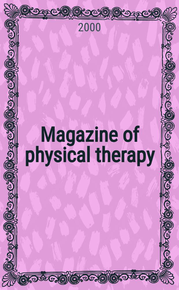 Magazine of physical therapy : Publ. by the Amer. physical therapy assoc. Vol.8, №10