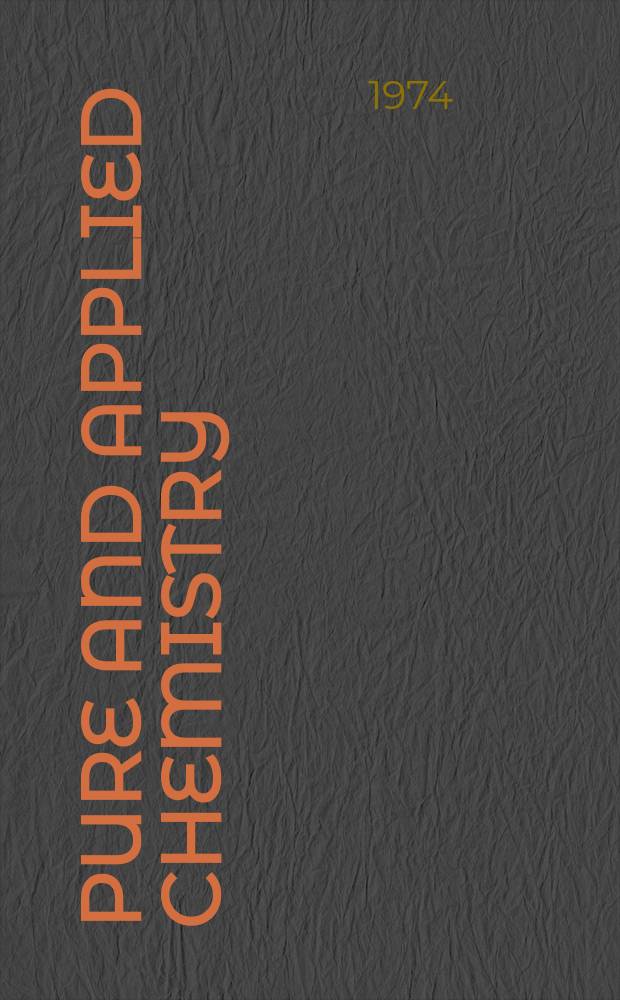 Pure and applied chemistry : The official journal of the International union of pure and applied chemistry. Magnetic resonance