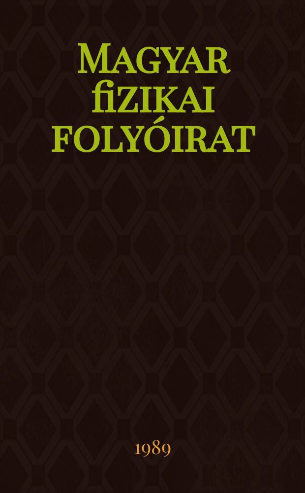 Magyar fizikai folyóirat : A Magyar tudományos akad. 3. Osztályának fizikai közleményei. Köt.36, Füz.1 : Tekcentralt köhös fémek mikroszerkezete és mechakai tulajdonságai