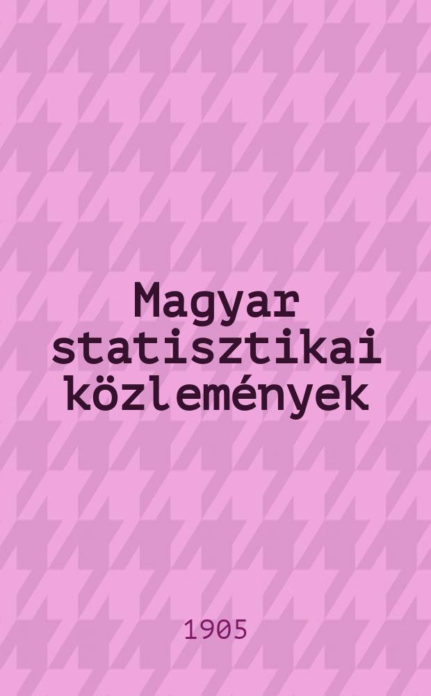 Magyar statisztikai közlemények : A kereskedelemügyi Mag. kir, min. rendeletéből szerk. és kiad a Mag. kir. központi statiszt. hivatal. Köt. 13
