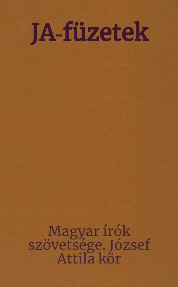JAK- füzetek