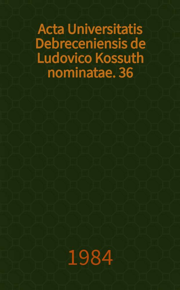 Acta Universitatis Debreceniensis de Ludovico Kossuth nominatae. 36 : Bihar megye parasztsága a XVIII században