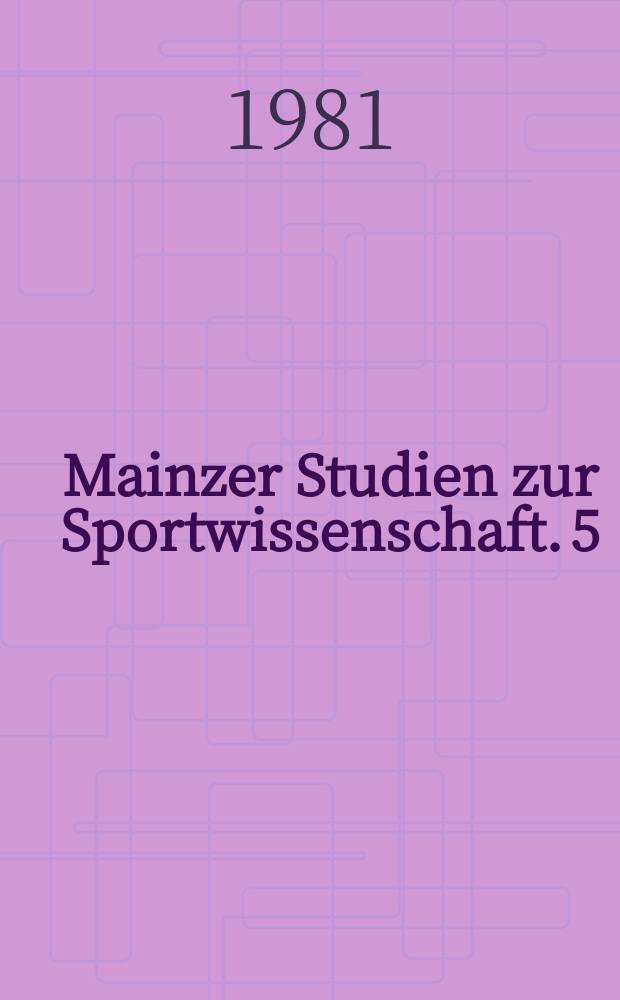 Mainzer Studien zur Sportwissenschaft. 5/6 : Leichtathletikfraining im Spannungsfeld von Wissenschaft und Praxis
