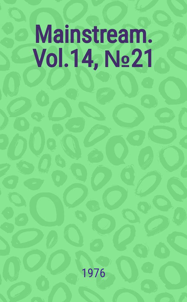 Mainstream. Vol.14, №21/22 : Republic day