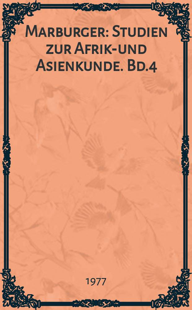 Marburger : Studien zur Afrika- und Asienkunde. Bd.4 : Hebraica