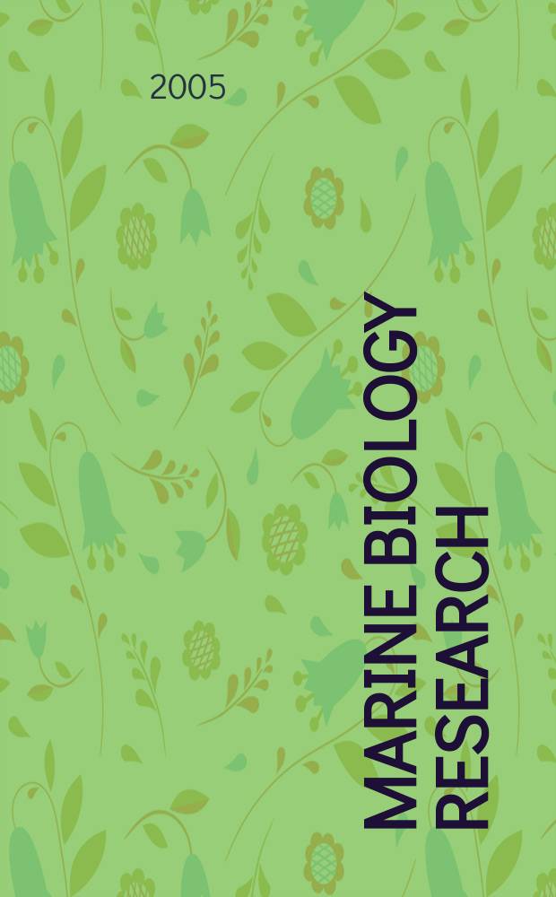 Marine biology research : Form. Sarsia a. Ophelia. Vol.1, №1