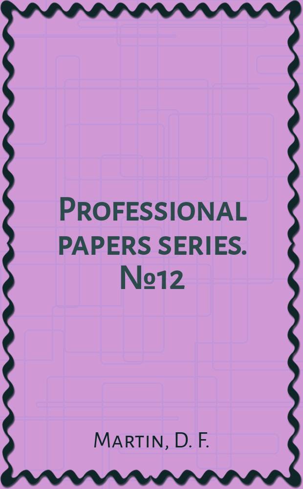 Professional papers series. №12 : Distribution of naturally occurring chelators...
