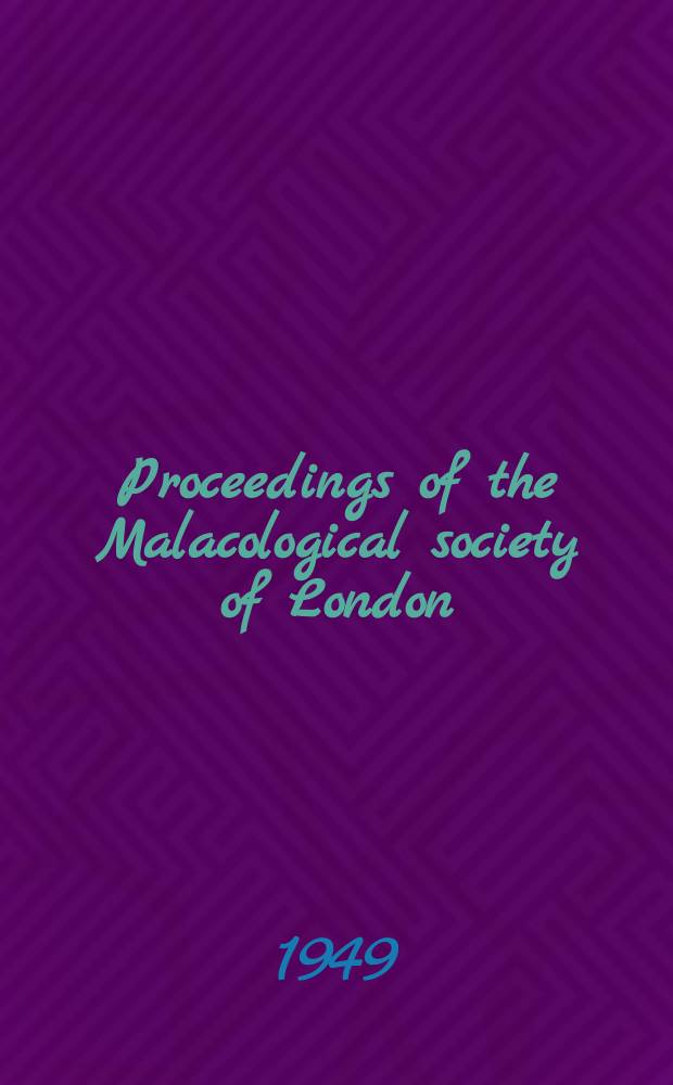 Proceedings of the Malacological society of London