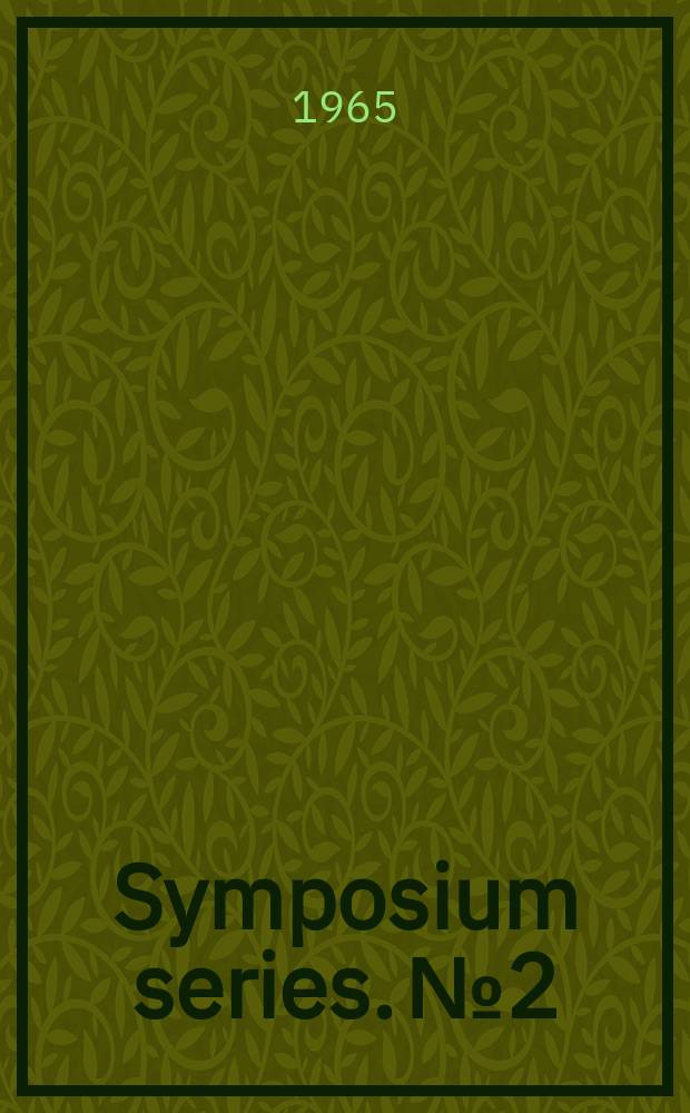 Symposium series. №2 : Proceedings of the Symposium on crustacean held at Ernaculam from January 12 to 15, 1965