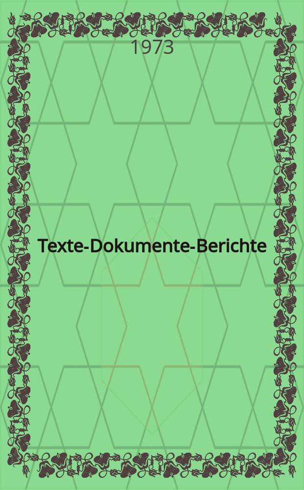 Texte-Dokumente-Berichte : Zum Bildungswesen ausgewählter Industriestaaten