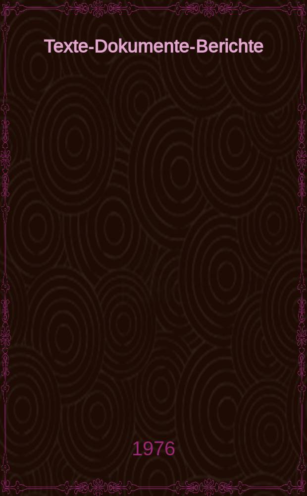 Texte-Dokumente-Berichte : Zum Bildungswesen ausgewählter Industriestaaten. 1 : Industrialisierung und Qualifizierung