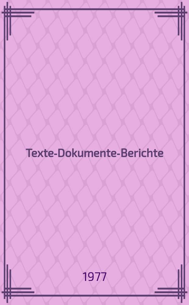 Texte-Dokumente-Berichte : Zum Bildungswesen ausgewählter Industriestaaten. 5 : Kommentierte Bibliographie zum Bildungswesen in England, Frankreich, Italien, Schweden, USA, UDSSR
