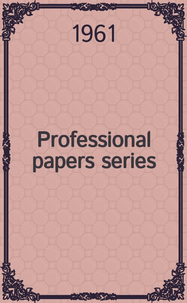 Professional papers series