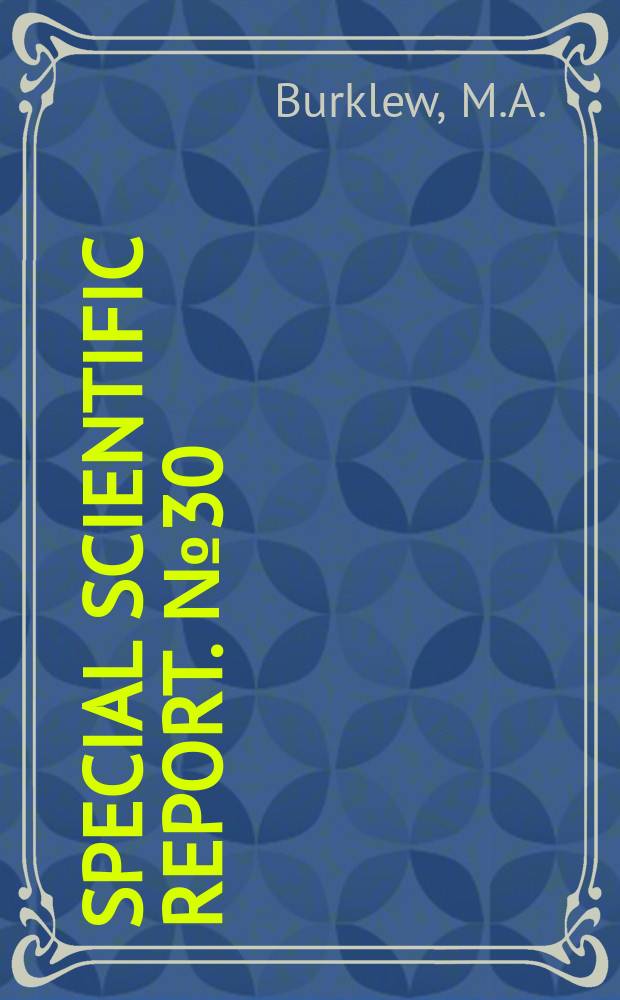 Special scientific report. №30 : Comparison of natural...