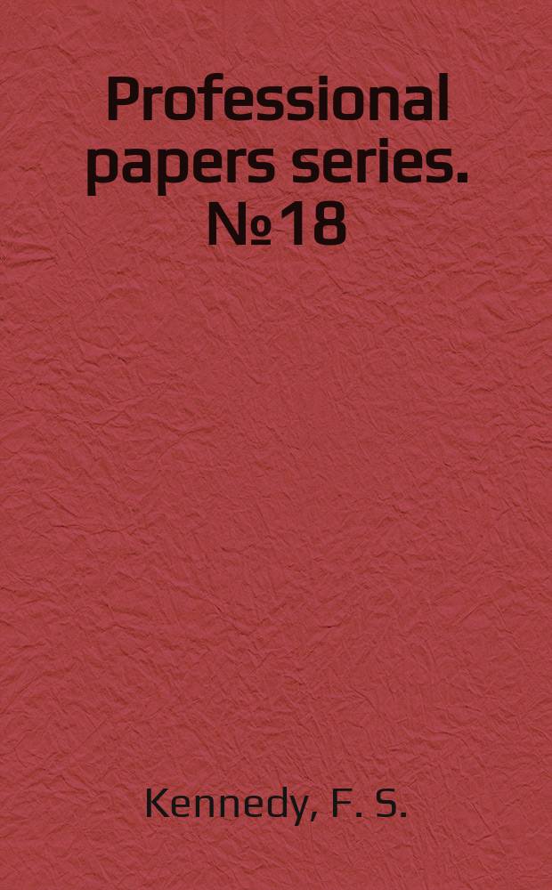 Professional papers series. №18 : Distribution and abundance...