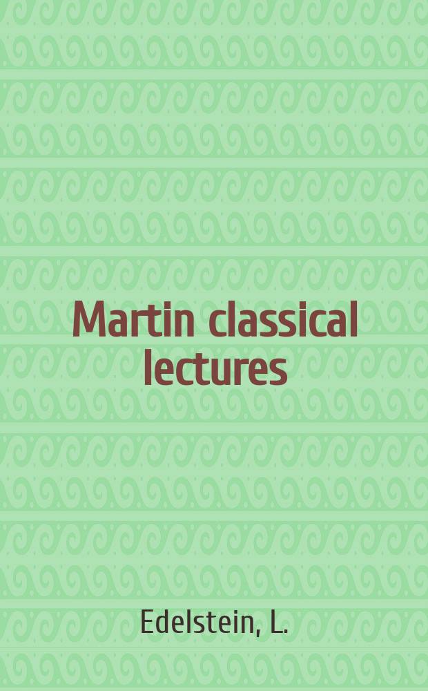 Martin classical lectures : Publ. for Oberlin college. Vol.21 : The meaning of socialism