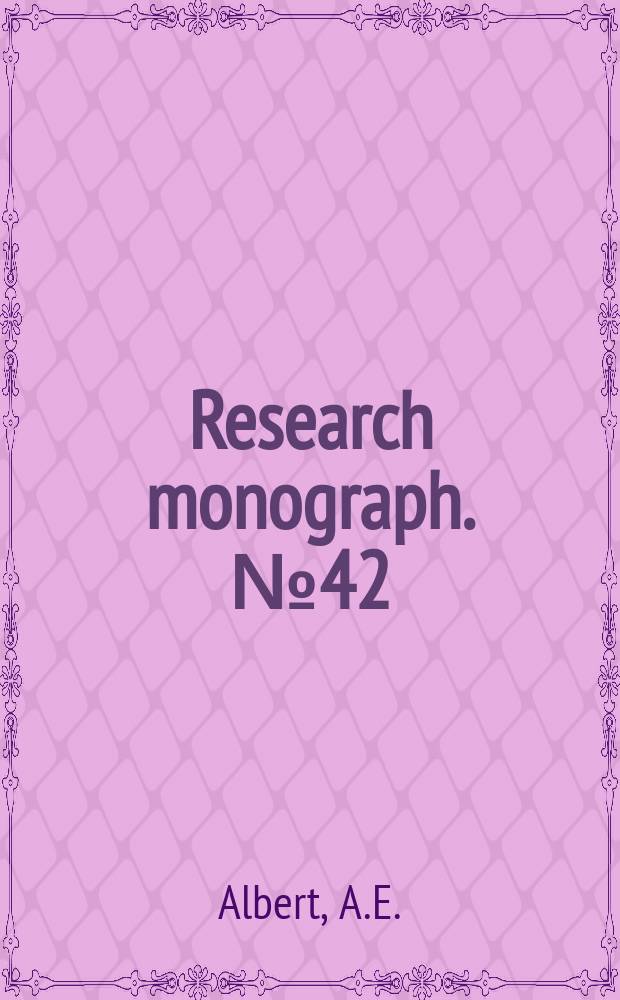 Research monograph. №42 : Stochastic approximation and nonlinear regression