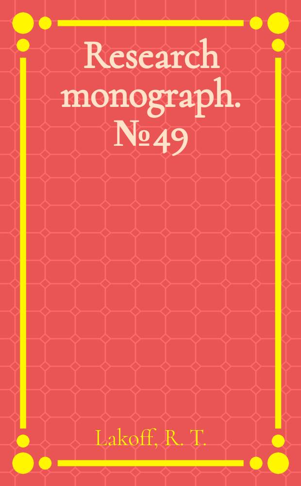 Research monograph. №49 : Abstract syntax and Latin complementation