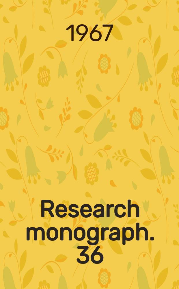 Research monograph. 36 : An analysis of timeshared computer systems