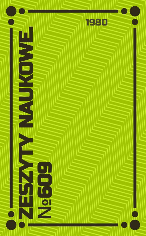 Zeszyty naukowe. №609