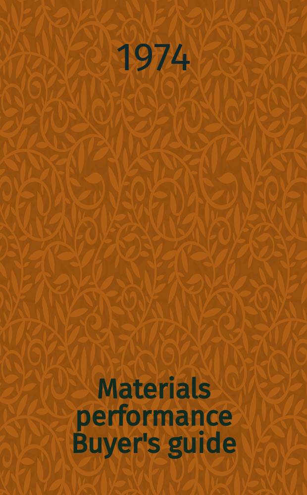 Materials performance Buyer's guide