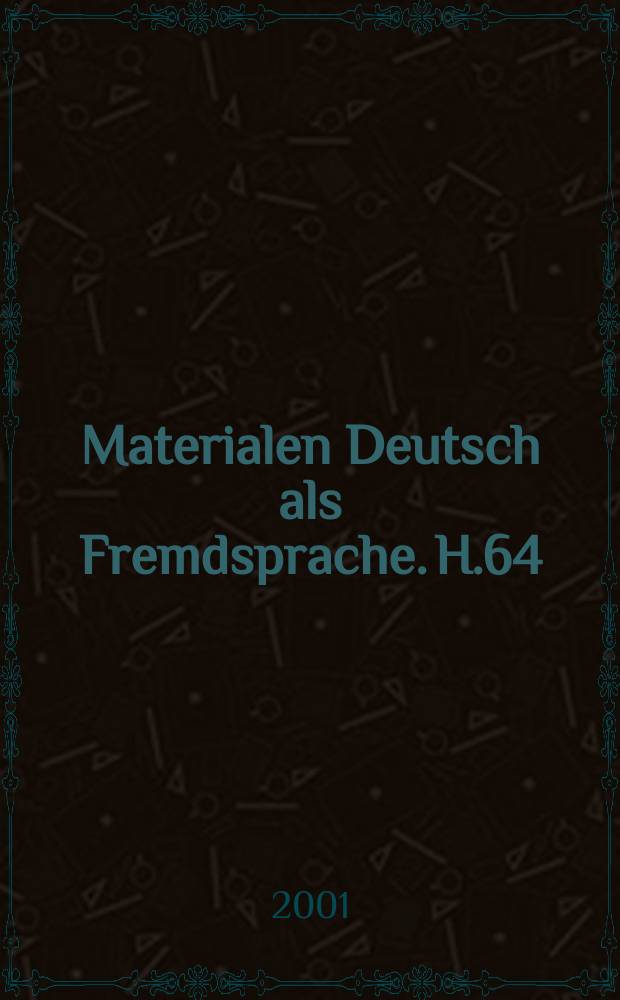Materialen Deutsch als Fremdsprache. H.64 : Trennbare Verben in der gesprochenen ...