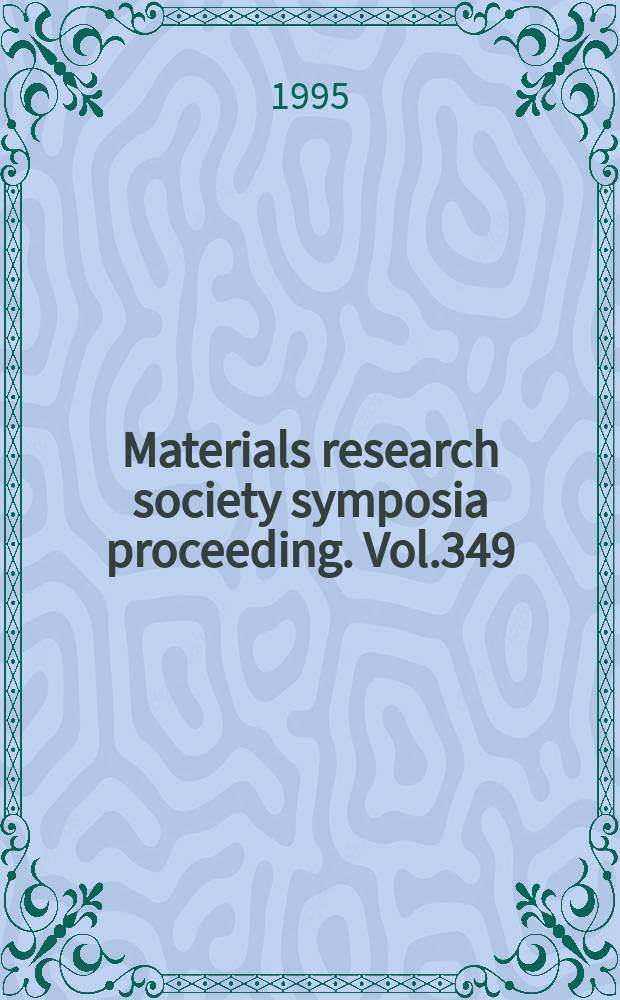 Materials research society symposia proceeding. Vol.349 : Novel forms of carbon