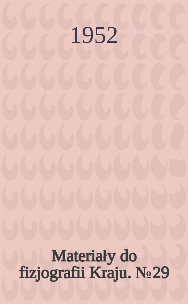 Materiały do fizjografii Kraju. №29 : Rozmieszczenie kr&oacute;lika dzikiego (Oryct. cuniculus L.) w p&oacute;łn.-wschodniej Polsce