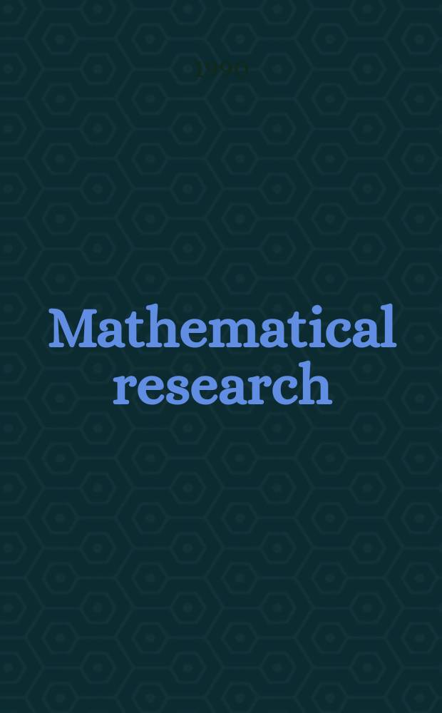 Mathematical research : Wiss. Beitr. Vol.59 : Nonlinear dynamics and quantum dynamical systems