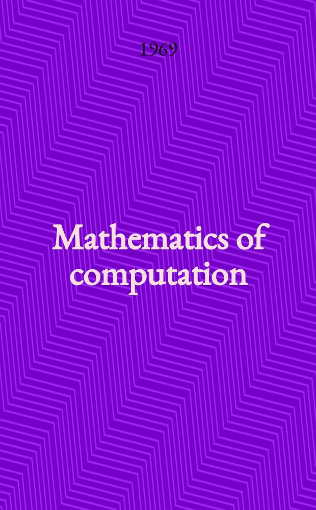 Mathematics of computation : Publ. by the Amer. mathematical soc