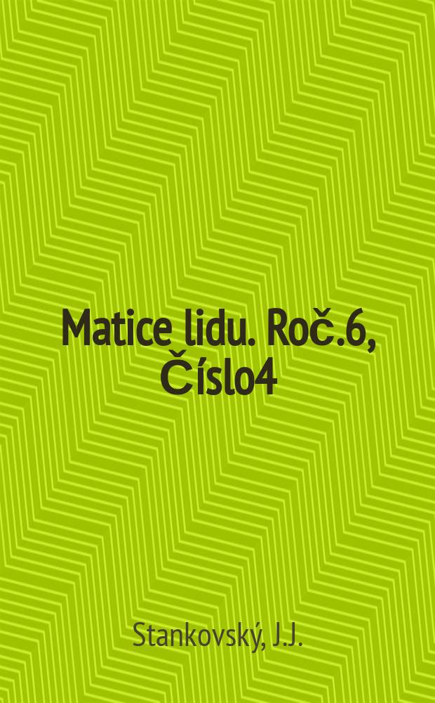 Matice lidu. Roč.6, Číslo4 : Odhoj Nizozemska proti