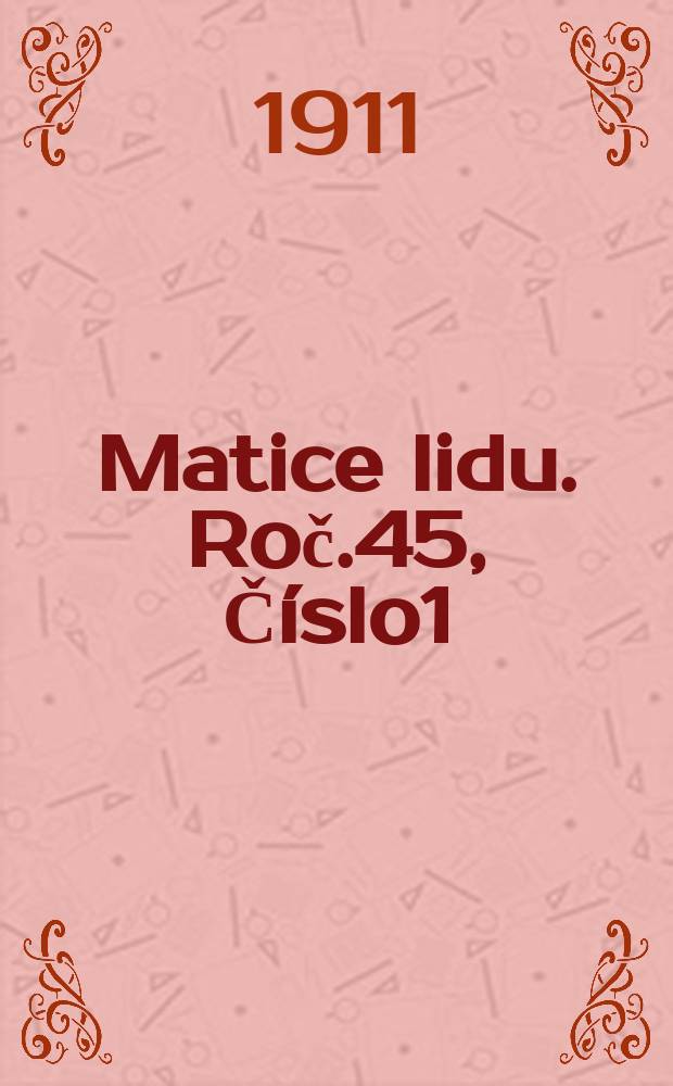 Matice lidu. Roč.45, Č&iacute;slo1 : Čechy po B&iacute;l&eacute; hoře