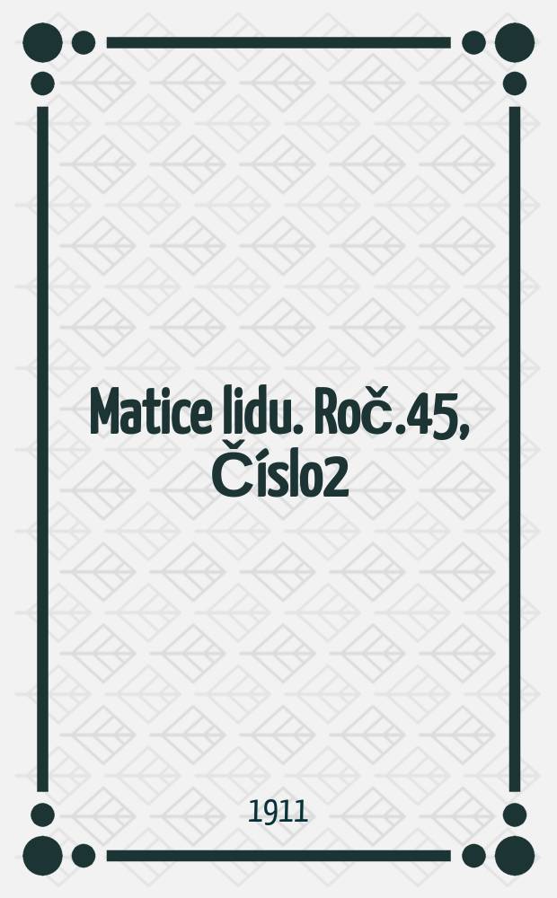 Matice lidu. Roč.45, Číslo2 : Čechy po Bílé hoře