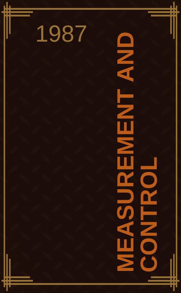 Measurement and control : Journal of the Inst. of measurement and control. Vol.20, №9