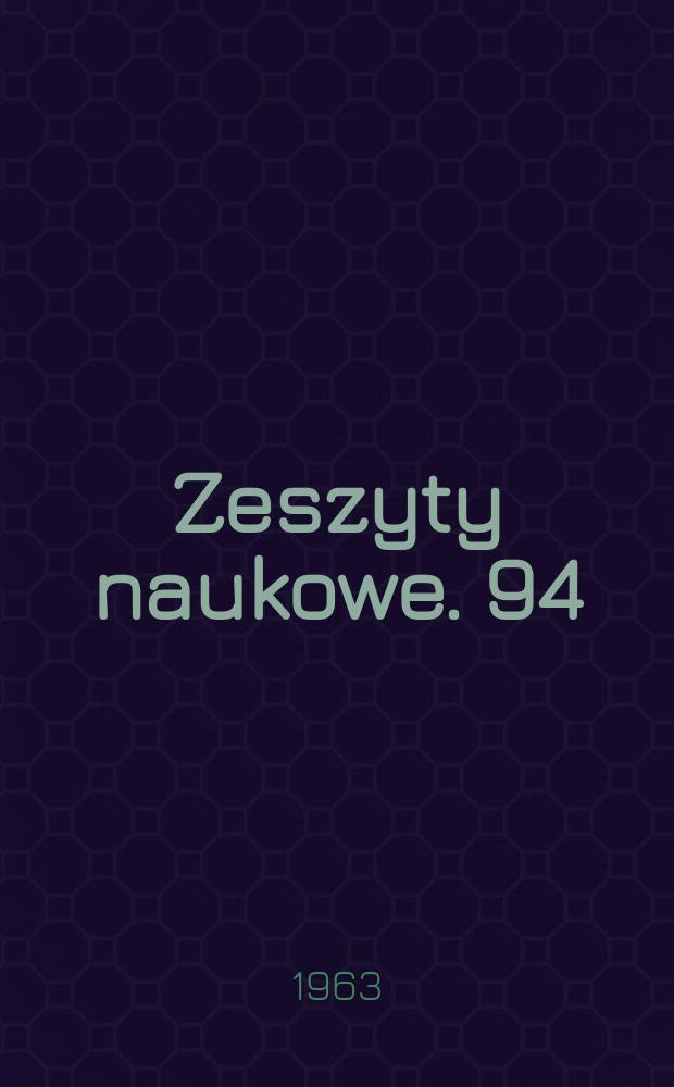Zeszyty naukowe. 94