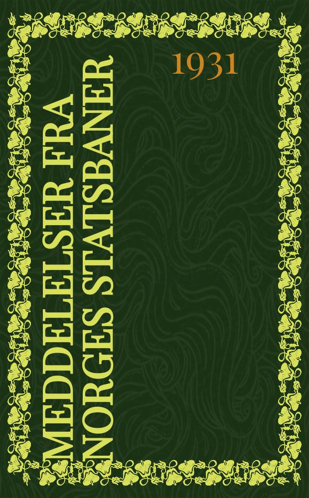 Meddelelser fra Norges statsbaner