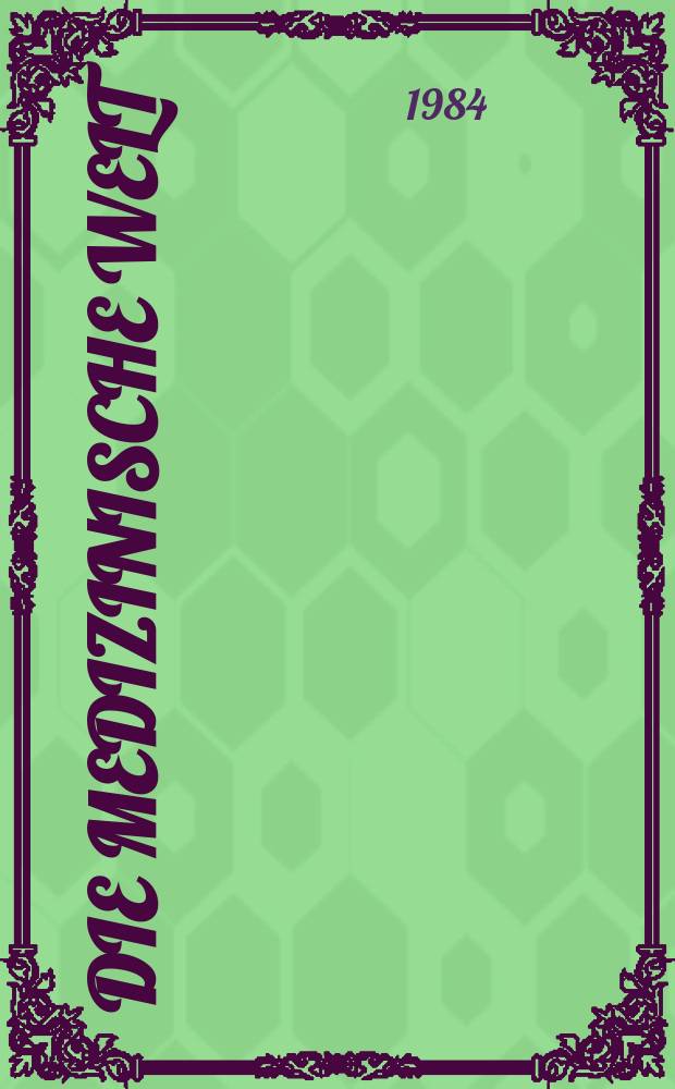 Die Medizinische Welt : Ärztliche Wochenschrift. [Bd.]35, H.38