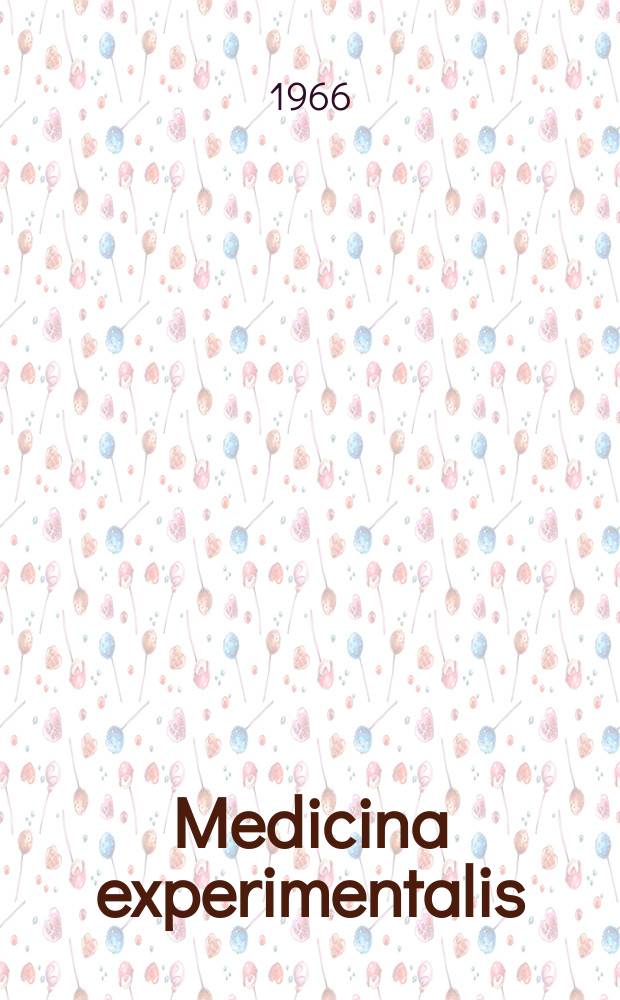 Medicina experimentalis : International journal of experimental medicine. Vol.14, №3