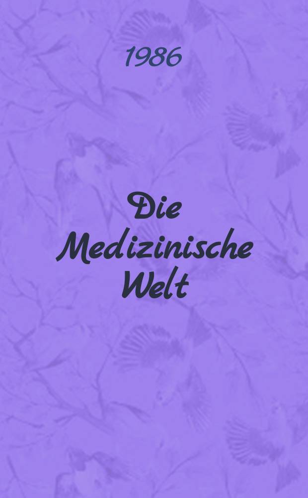 Die Medizinische Welt : Ärztliche Wochenschrift. Bd.37, №20