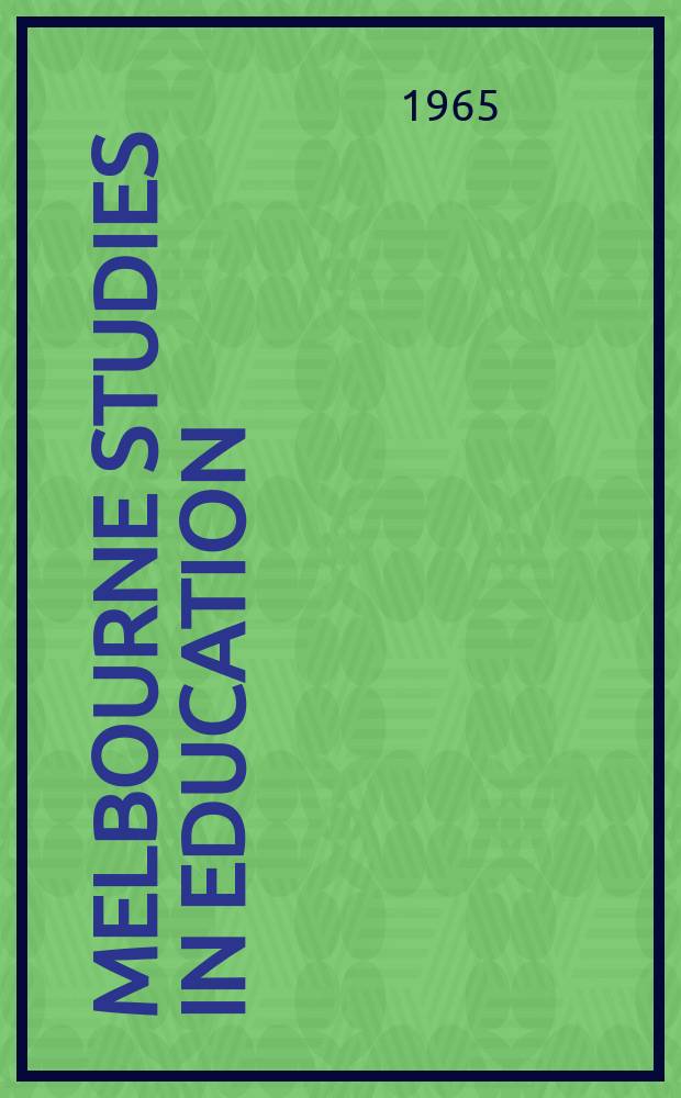 Melbourne studies in education