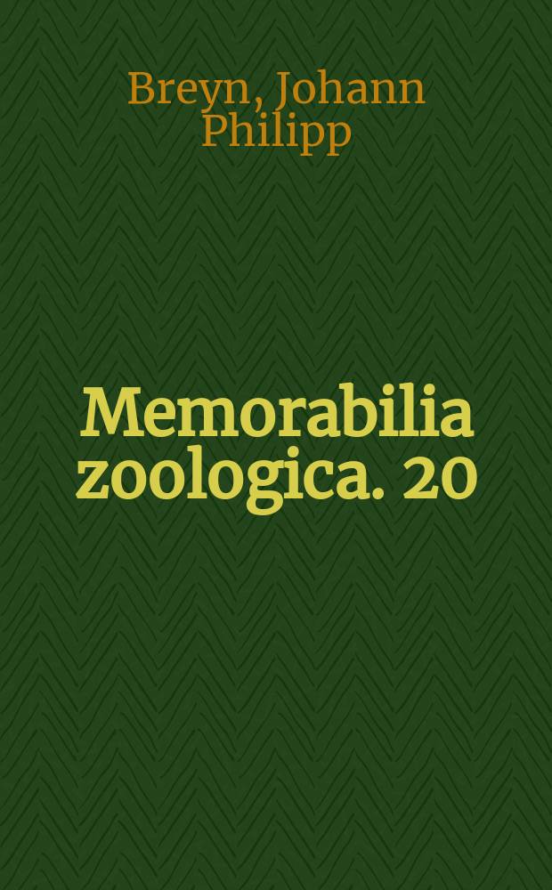 Memorabilia zoologica. 20 : Prace o czerwcu polskim: 1731-1733-1750