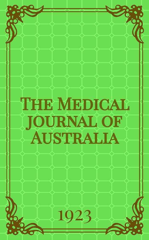 The Medical journal of Australia