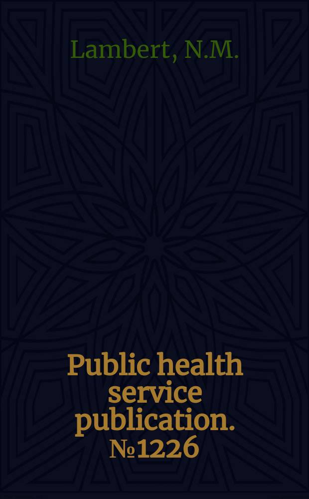 Public health service publication. №1226 : The promotion of mental health in schools