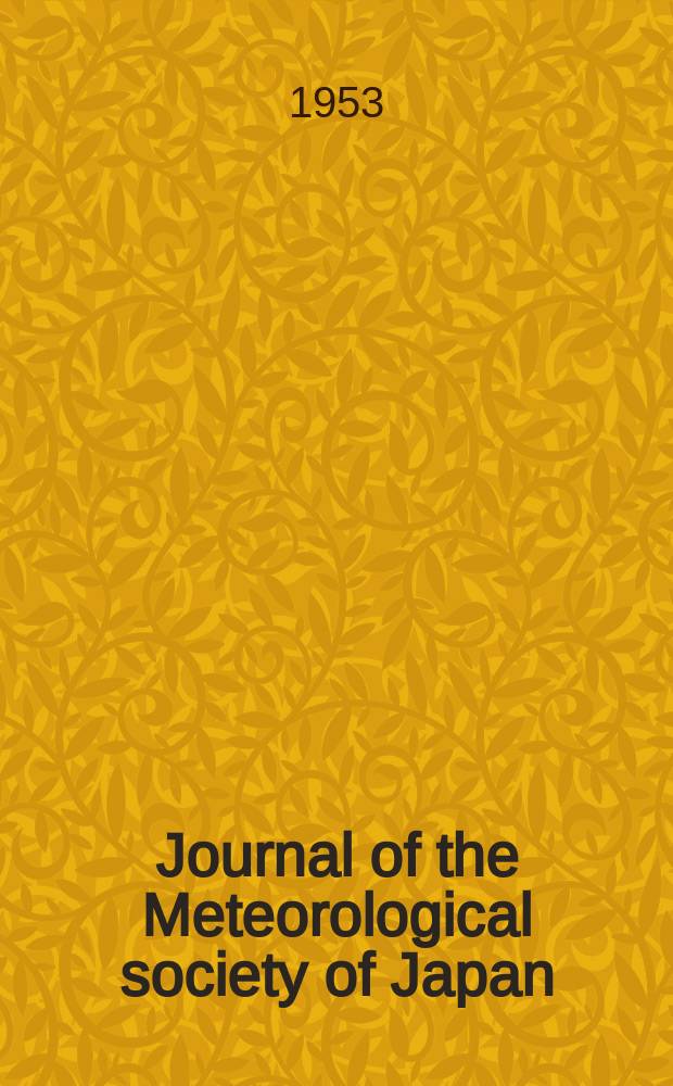 Journal of the Meteorological society of Japan
