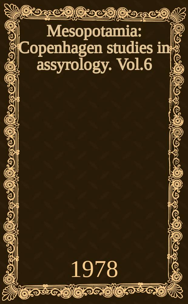 Mesopotamia : Copenhagen studies in assyrology. Vol.6 : Statues of Gudea ...