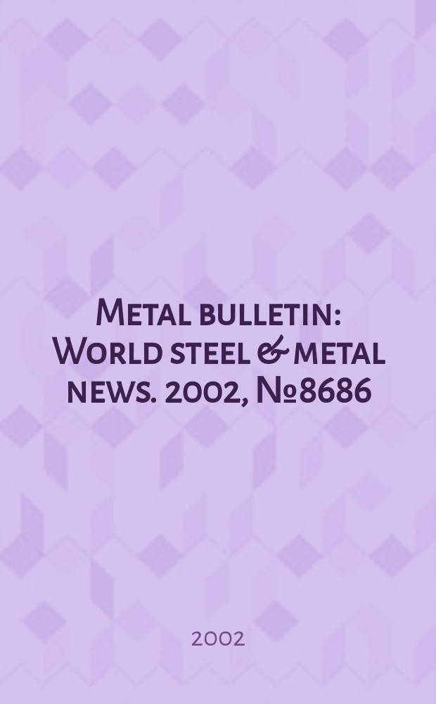 Metal bulletin : World steel & metal news. 2002, №8686