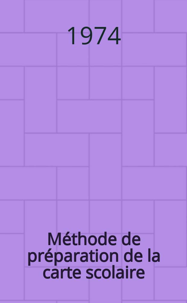 Méthode de préparation de la carte scolaire : Etudes de cas. 2 : République fédérale d'Allemagne