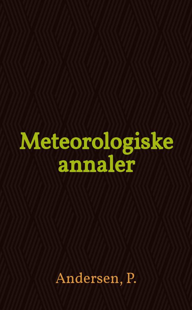 Meteorologiske annaler : Utgitt av det Norske meteorologiske inst. i samarbeid med. Univ. inst. for teoretisk meteorologi. Bd.6, №13 : Fog at Ona